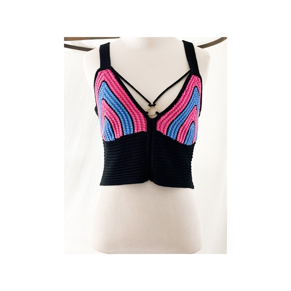 Crochet Crop Tank By Madden NYC